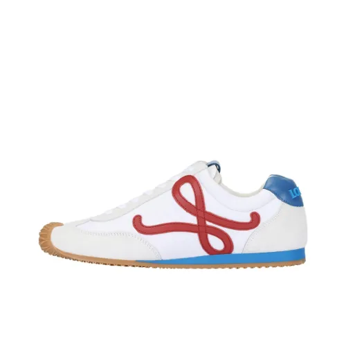 LOEWE Ballet Runner 2,0 Низкий Топ Повседневная Обувь Женская Белая Красная Синяя