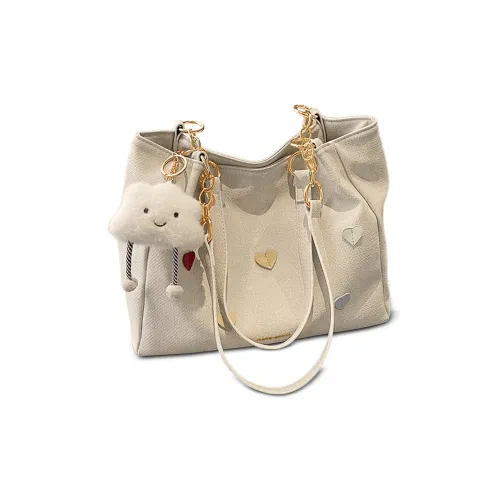 COMELY Коровья кожа Тоут Сумка Сумка для покупок Сумка Сумка через плечо Стандартная Женская Экрю