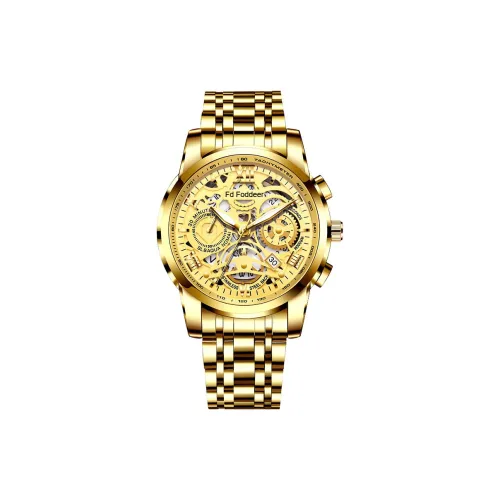 Fd Foddeer Кварцевый механизм ремешок из нержавеющей стали унисекс циферблат с черепом