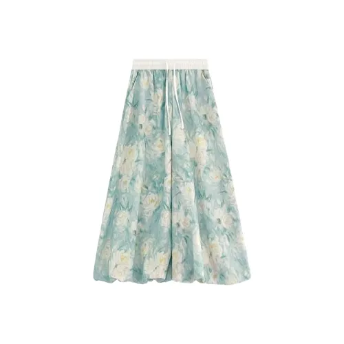 IQC Зеленые цветочные женские повседневные брюки