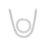 Серебряный квадратный каменный сахар цепочка