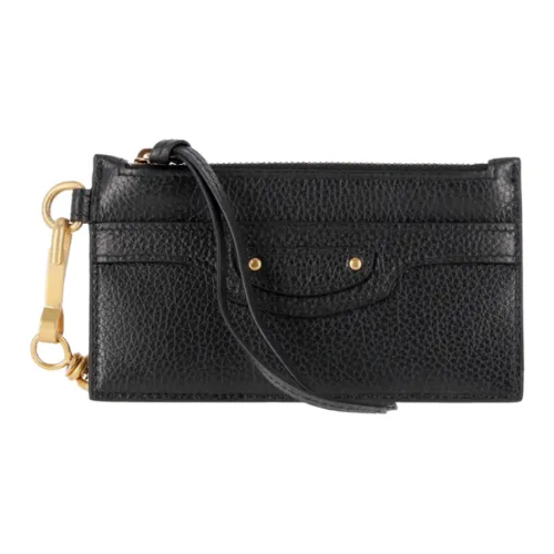 Balenciaga Коровья кожа Кольцо для ключей Картхолдер Женские Черный