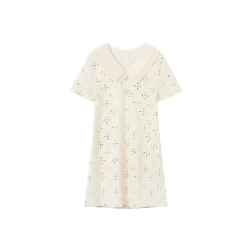 Fish Rabbits Короткий рукав платье женское