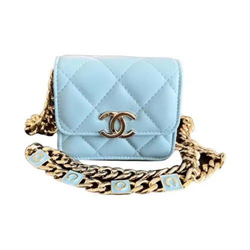 CHANEL 22SS Sheepskin Clutch Crossbody Bag Women's Blue CHANEL 22SS Овчина Клатч Сумка через плечо Женская Синяя