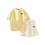 Light Yellow (Fb Initial Classic Chest Logo) + Milk White (Fb Initial Classic Pants Logo)  
Светло-желтый (Классический логотип Fb Initial на груди) + молочно-белый (Классический логотип Fb Initial на штанах)