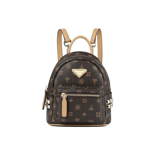 TUCANO PVC Рюкзак Стандартный Женский Кофейный