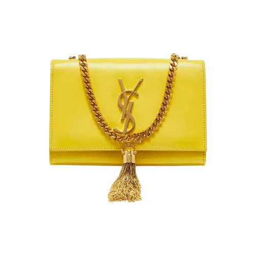 SAINT LAURENT Kate Кожа Сумка через плечо Маленькая Женская Желтая