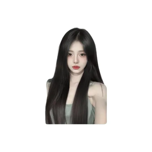 Sweet Pillow House Кружево Бесшовный FLUFFY Черный Straight Свет Тонкий Волосы Средняя Доля Белый Лунный свет Перука Женская