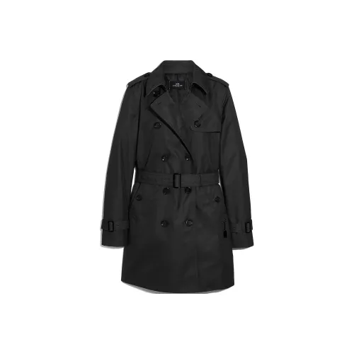 COACH Тренчкот Женский Черный