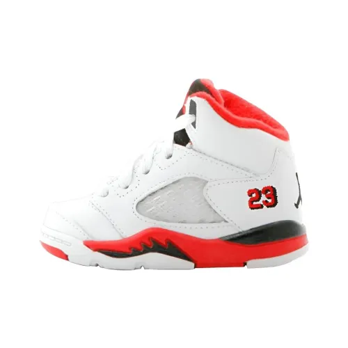 Jordan Air Джордан 5 High Топ Обувь для малышей Белый Infant And Toddler