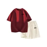 Бордовый (Fb Initial Classic Chest Logo) + Молочно-белый (Fb Initial Classic Pants Logo)