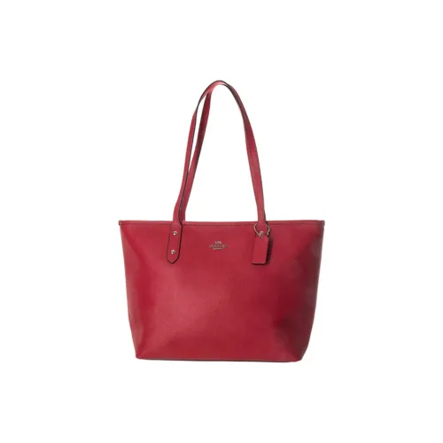 COACH Коровья кожа Тоут Сумка Сумка для покупок Сумка на плечо Женская Арбузно-красный