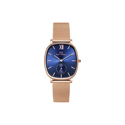 HARRY WILLIAMS Кварцевый механизм Женские часы 30MM*35mm Синий