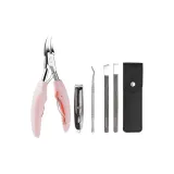Кусачки типа "Бук" - Розовые + Кусачки для гвоздей - Стиль капля воды, 6 шт, набор одежды