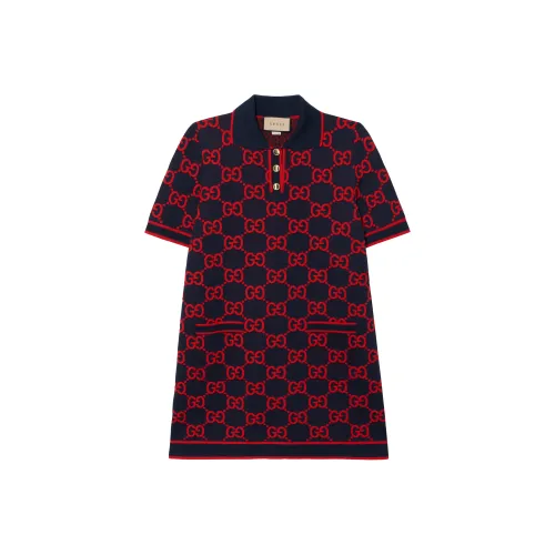 GUCCI SS23 Короткий рукав Платье Женское Многоцветное