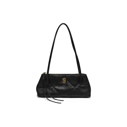 Simedin Сумка через плечо из коровьей кожи Маленькая Женская Глубокий черный Экрю Кофейный