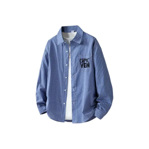 COPICVEN Синий Унисекс Рубашки