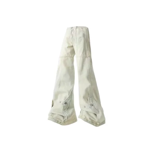 YGHOME OFFICIAL Грязно-желтые унисекс джинсы