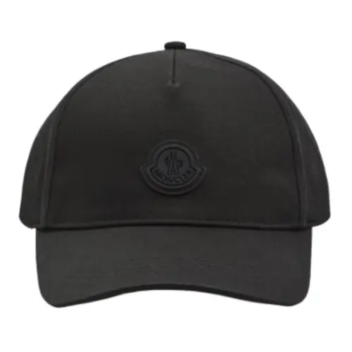 Moncler Хлопковые кепки унисекс черные