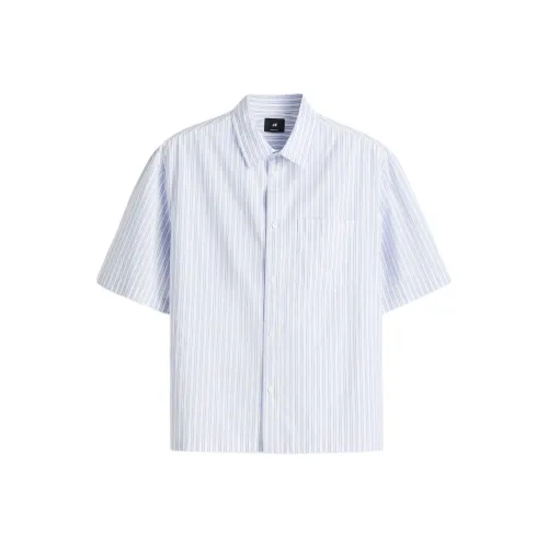 H&M Светло-синие/Белые Мужские Рубашки