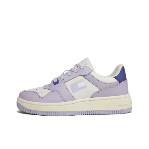 Tommy Hilfiger Винтажные баскетбольные кроссовки Low Top Бежево-фиолетовые Женские
