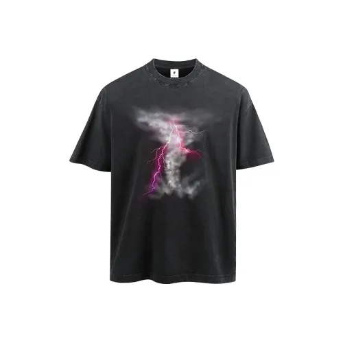 FOR FEAR THAT Промытый черный Унисекс Футболка