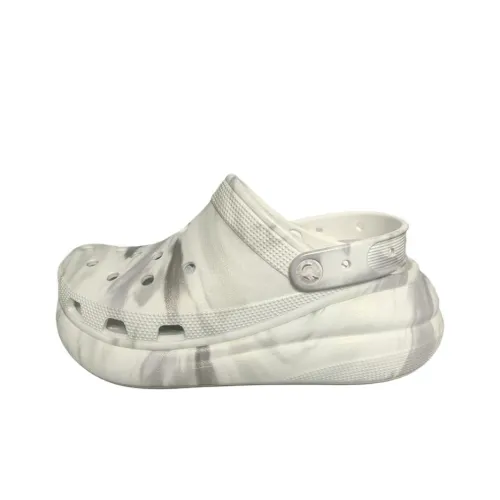 Crocs Crush Pearlized Мраморный Clog Сабо Унисекс Серый Белый