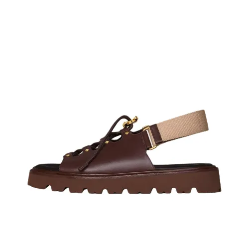 CELINE Billie one Ремень Сандалии Женские Коричневый
