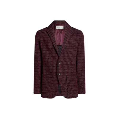 ETRO Бордовый Красный Мужской Деловой Костюм