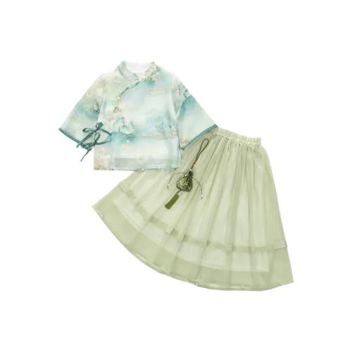 TIANCAIXIAOXIONG The Ландшафт IS LIKE A Рисование Девочки KIDS Ханьфу