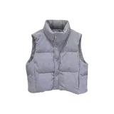 Синий хлопковый пуховик