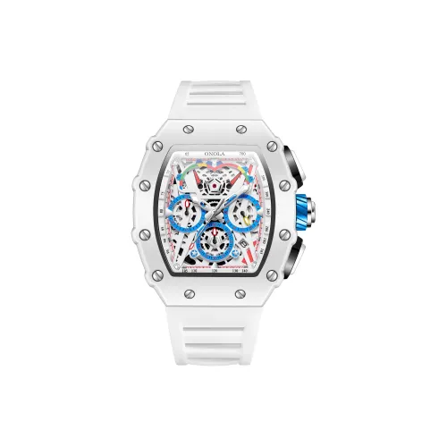 ONOLA Роскошь Повседневный Кампус Студенты Коммутирование Кварцевый механизм Силиконовый ремешок Часы Унисекс Многоцветный Циферблат