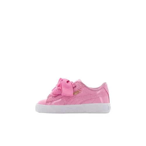 PUMA Basket Heart Low Топ Обувь для малышей Розово-белый Infant и Toddler