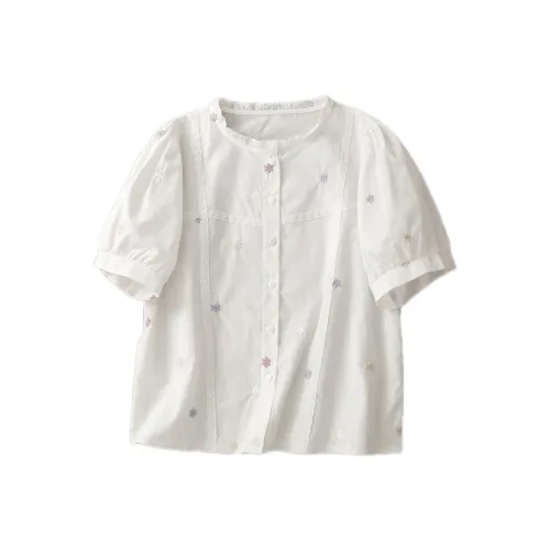 NINGCAIYUER Сливовый цветок Женская рубашка