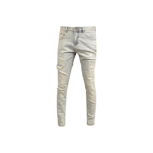 OGQG Light Blue Men's Jeans OGQG Светло-голубые мужские джинсы