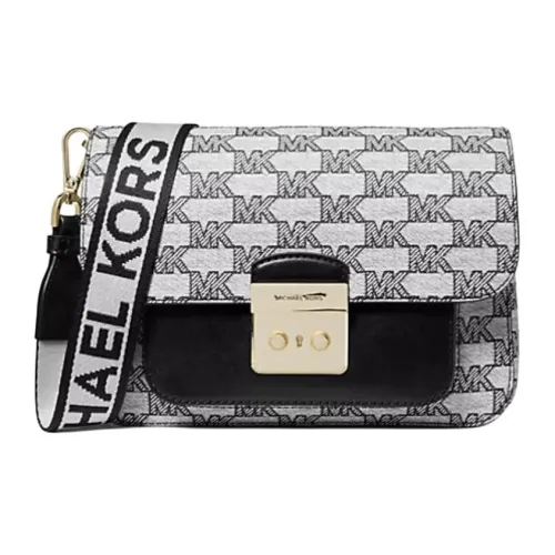 MICHAEL KORS Artificial Leather Crossbody Bag Medium Women's Black Gray MICHAEL KORS Искусственная кожа Сумка через плечо Средняя Женская Черная Серый