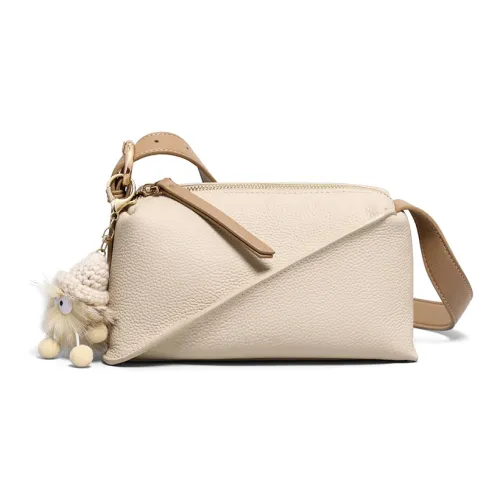 Crtnzo Kroez Коровья кожа Сумка через плечо Подушка Сумка Обычная Женская Капучино