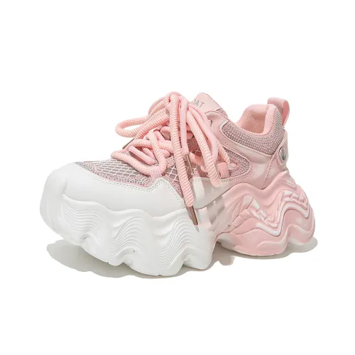 Amoy Love Износостойкий Дышащий Легкий Увеличивающий Высоту Низкий Топ Кроссовки с Толстой Подошвой Женские