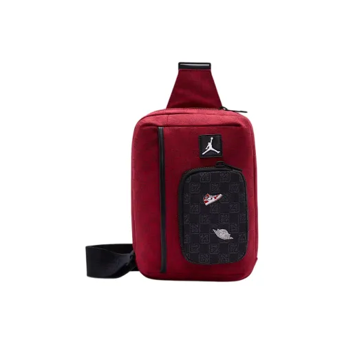 Jordan Monogram Polyester Sling Bag Unisex Red Джордан Монограмма Полиэстер Слинг Сумка Унисекс Красный