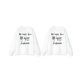 Белый свитшот с круглым вырезом