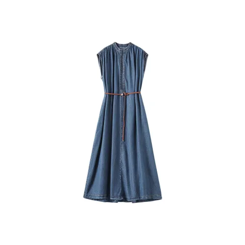 MH Синий Женские Платья без рукавов