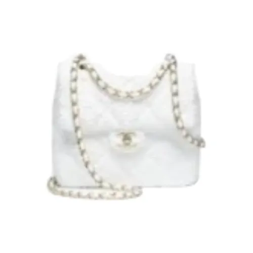 CHANEL Блестки Рюкзак Женские Белые