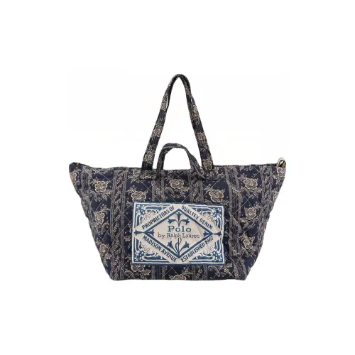 Polo Ralph Lauren Хлопок Одно плечо Сумка Женская Синий и Бежевый