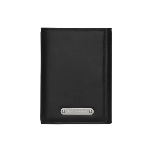 SAINT LAURENT Кошелек из коровьей кожи три складывания стандартный мужской черный