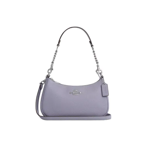 COACH Teri Галька Кожа Сумка через плечо Сумка Средний Женские Пыльно-фиолетовый