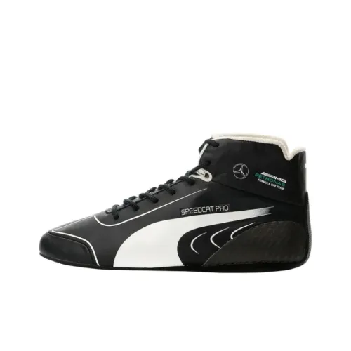 Mercedes AMG Petronas F1 X PUMA Speedcat Тренировочные кроссовки Мужские Черный Белый