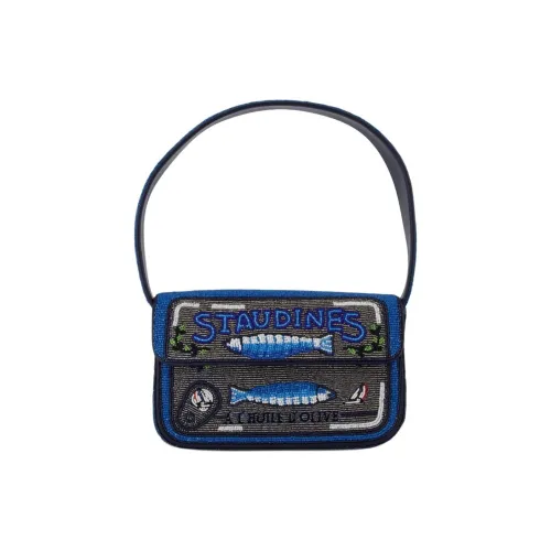 Staud Tommy ПУ (полиуретан) Волокно Сумка через плечо Женская Серый и Синий