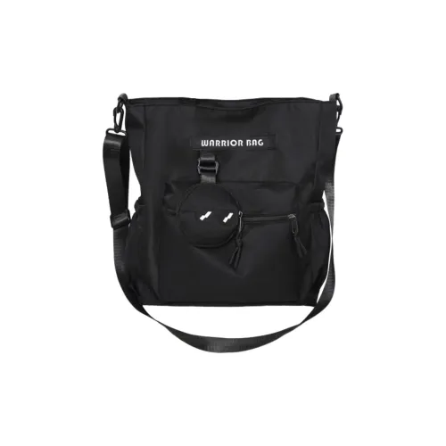 Warrior Холст Плечевая сумка Стандартная Унисекс Черная