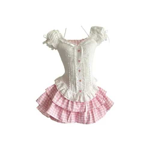 ORANDOR WEAR Белый Женские Комплекты с юбкой