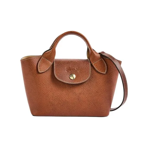 LONGCHAMP Сумка Tote из коровьей кожи Сумка для покупок Сумка через плечо Сумка мини Женская Коричневая
